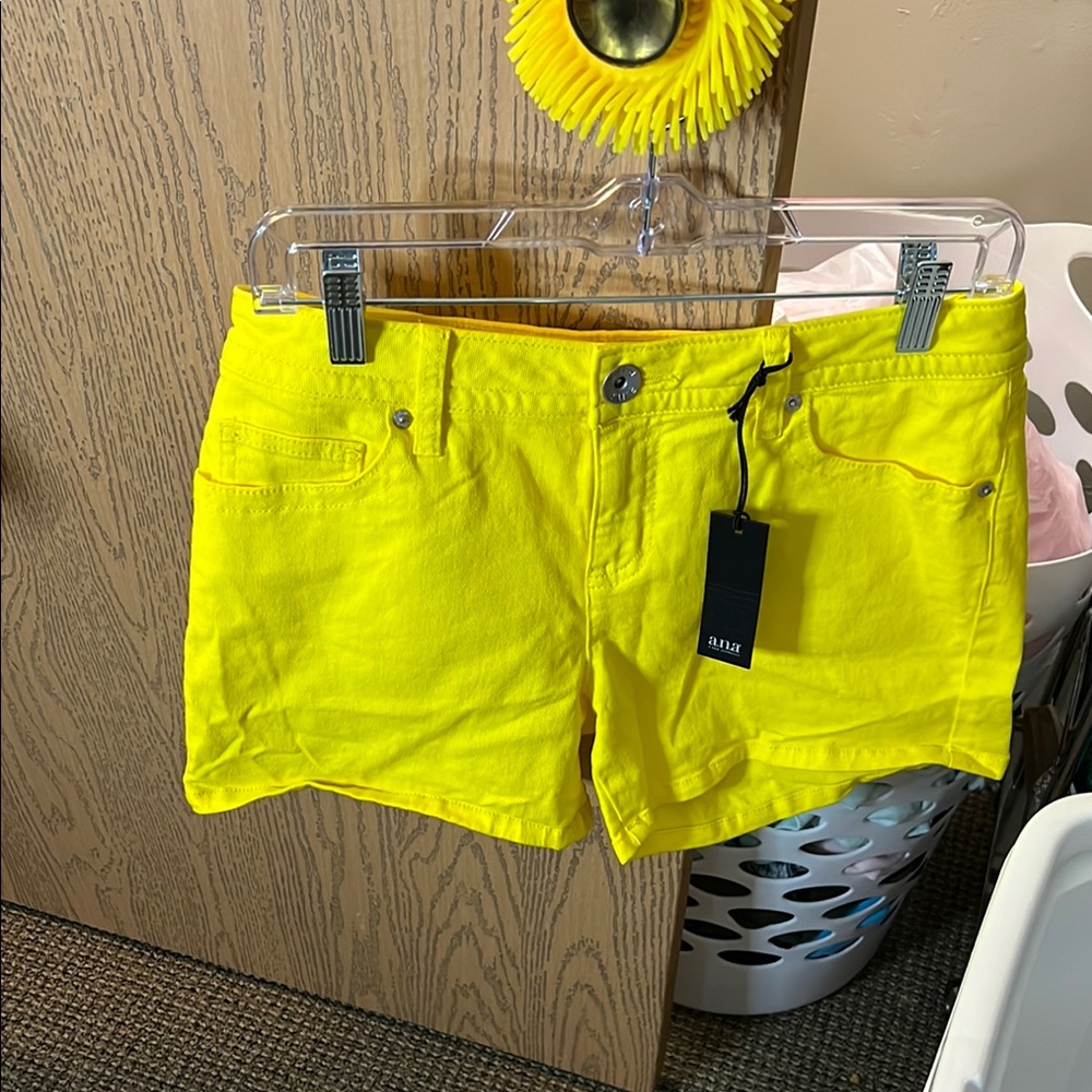 a.n.a Bright Yellow Jean Shorts